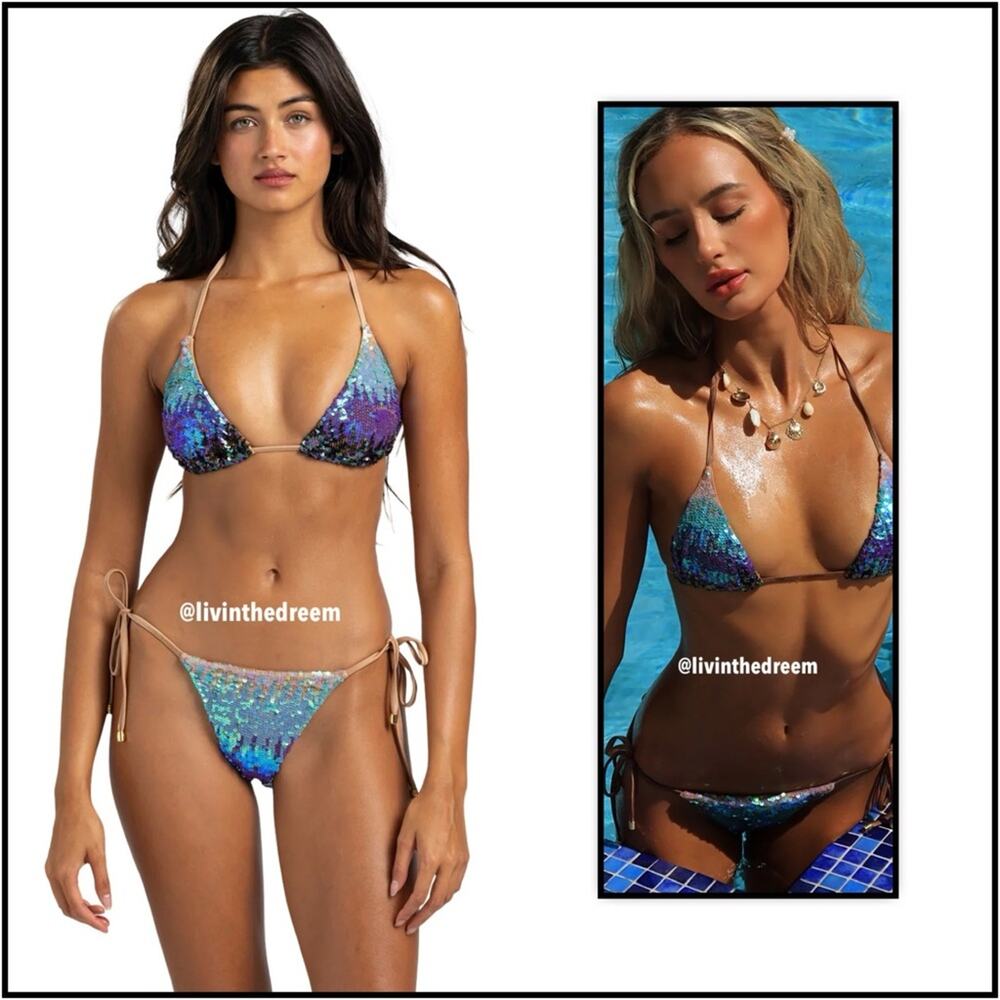 BEACH BUNNY ARIEL BIKINI XL/L SET $298